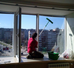Мытье окон в однокомнатной квартире Полтавская